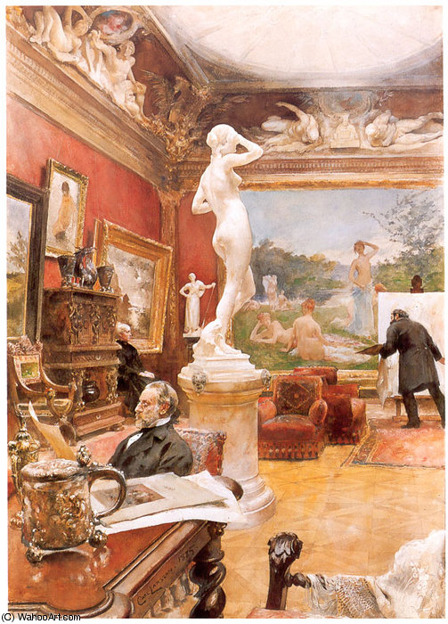 Interior De La Galeria Furstengerg En Gooteborg — Carl Larsson