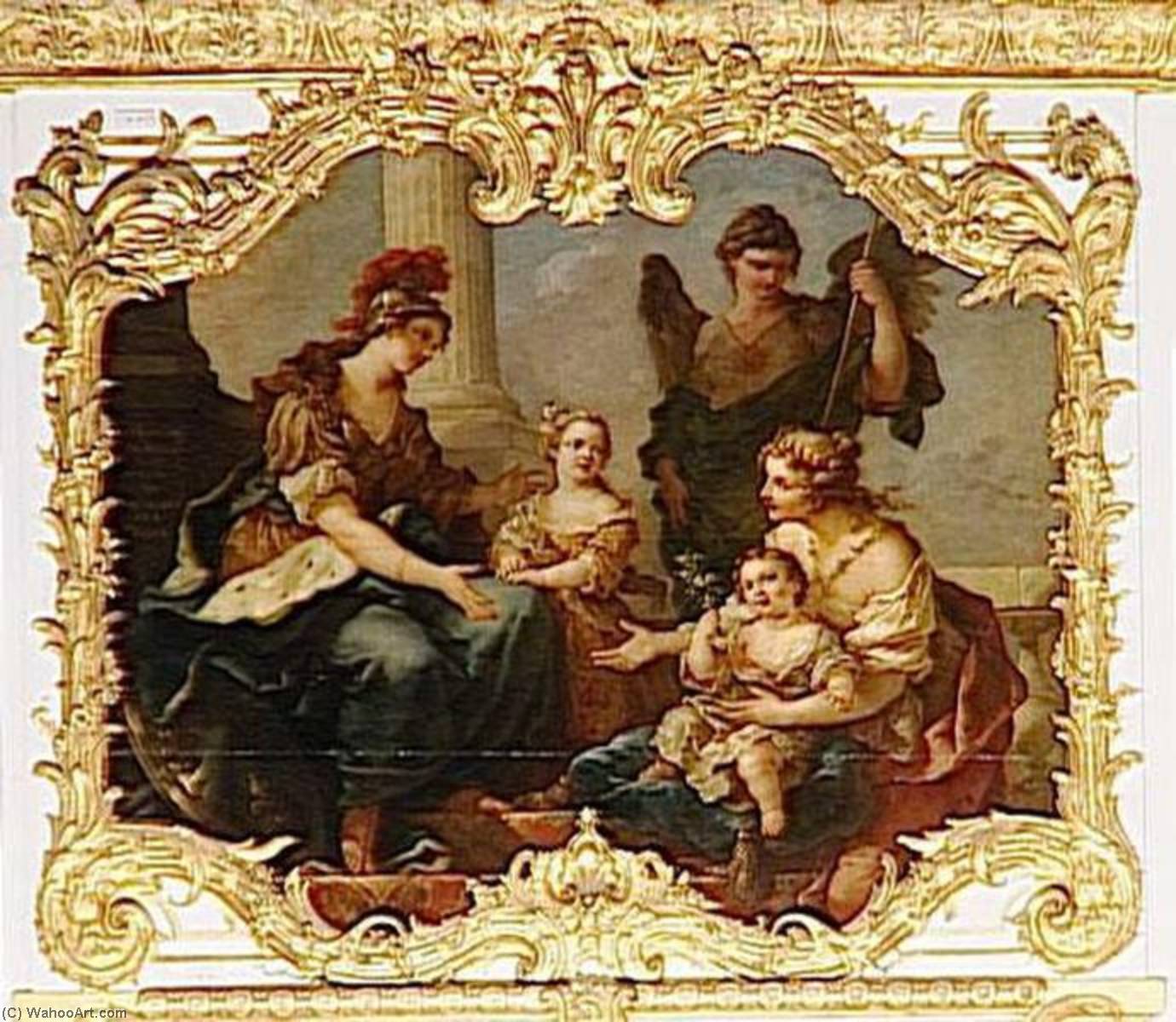 La Jeunesse Et La Vertu Presentent Deux Princesses A La France — Charles-joseph Natoire