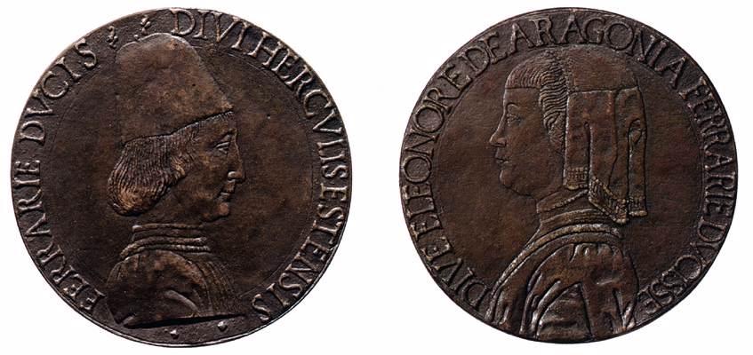 Ercole I D'este (obverse) And Eleonora Of Aragon (reverse) — Cosmè Tura