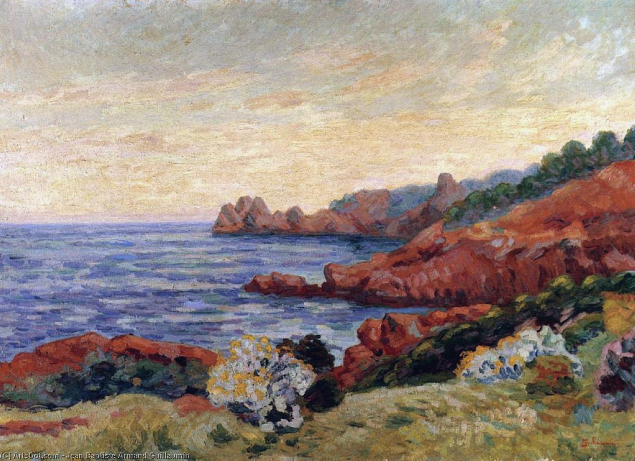 The Red Rocks At Agay — Ferdinand Guillaumin