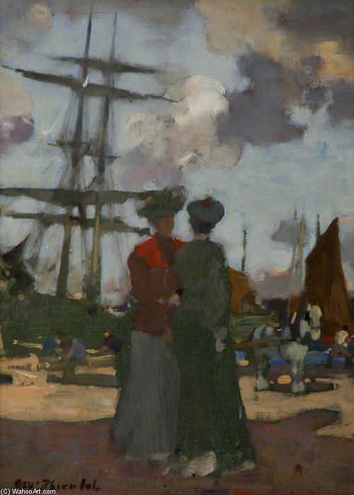 Two Ladies At Arbroath Harbour — James Watterston Herald