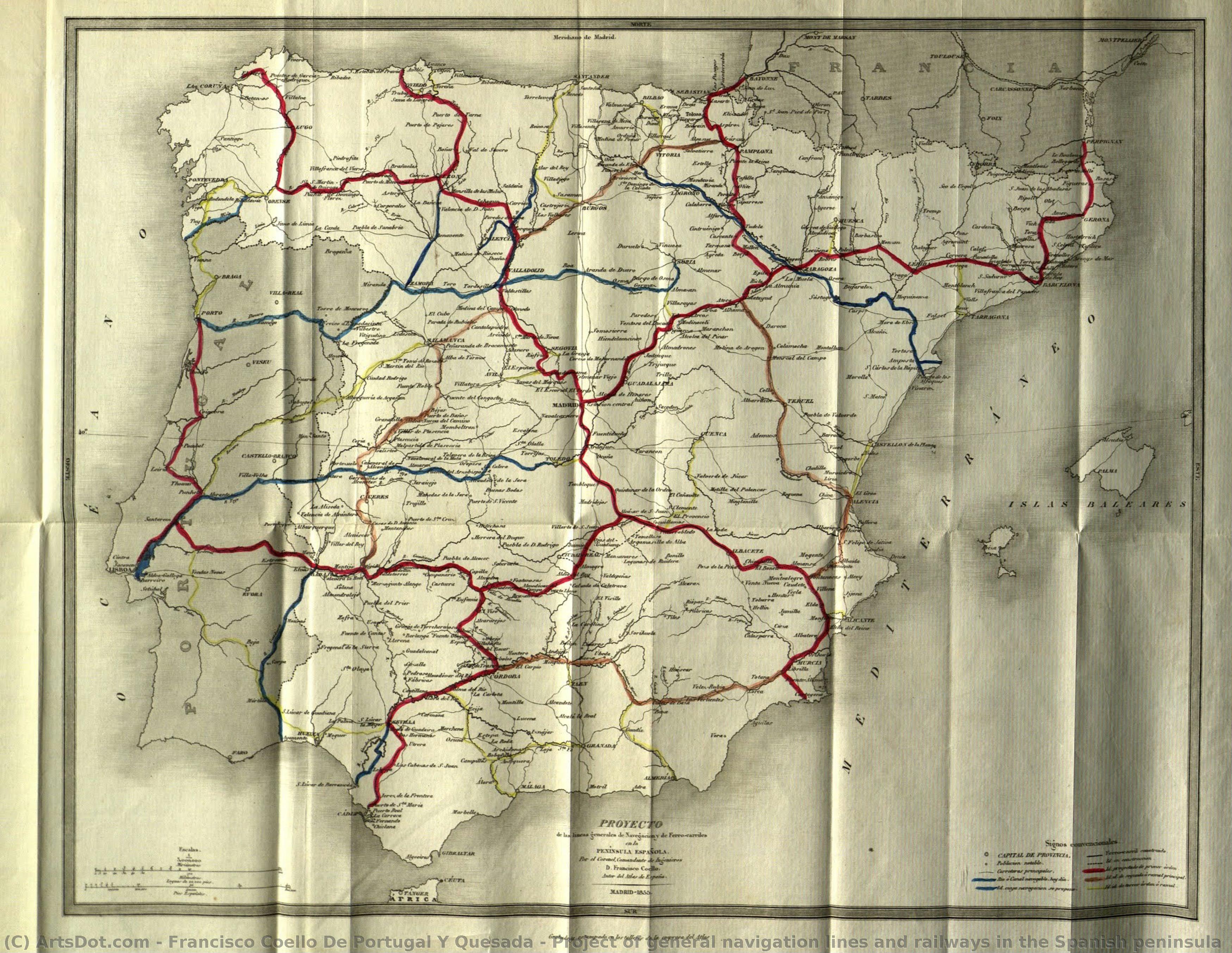 Project Of General Navigation Lines And Railways In The Spanish Peninsula — Francisco Coello De Portugal Y Quesada
