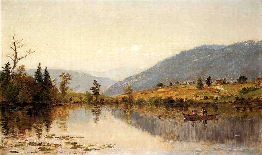 Fishing On A Lake — Jasper Francis Cropsey