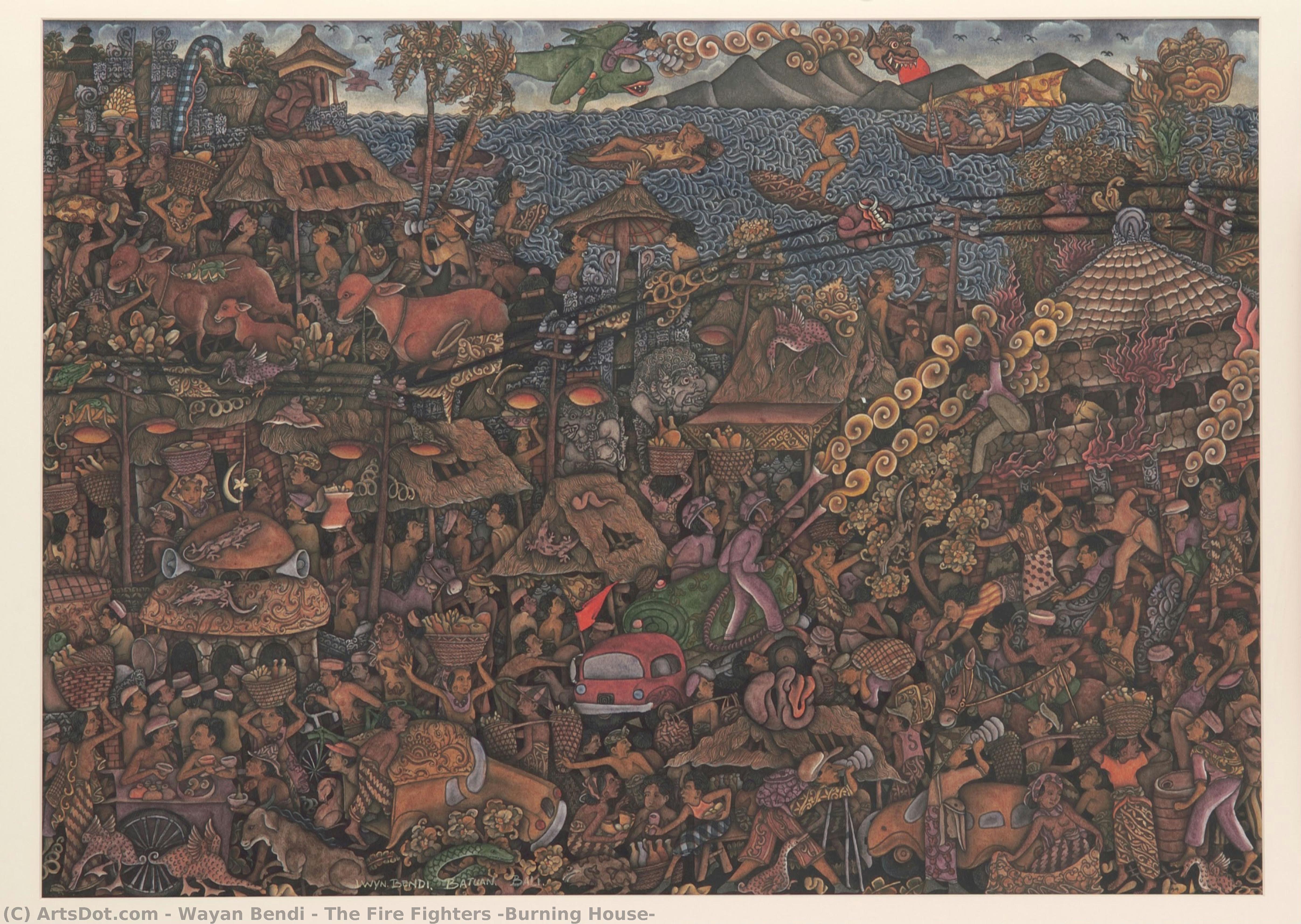 The Fire Fighters (burning House) — Wayan Bendi