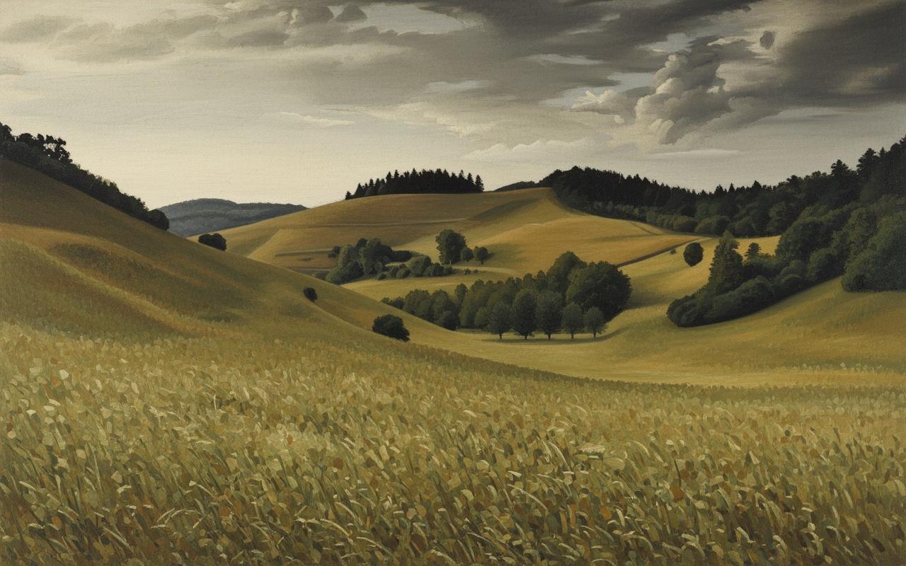 Composition In Ochre And Shadowed Form — Jacques Villedieu