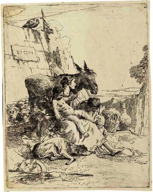 A Mother With Two Children, — Giambattista Tiepolo
