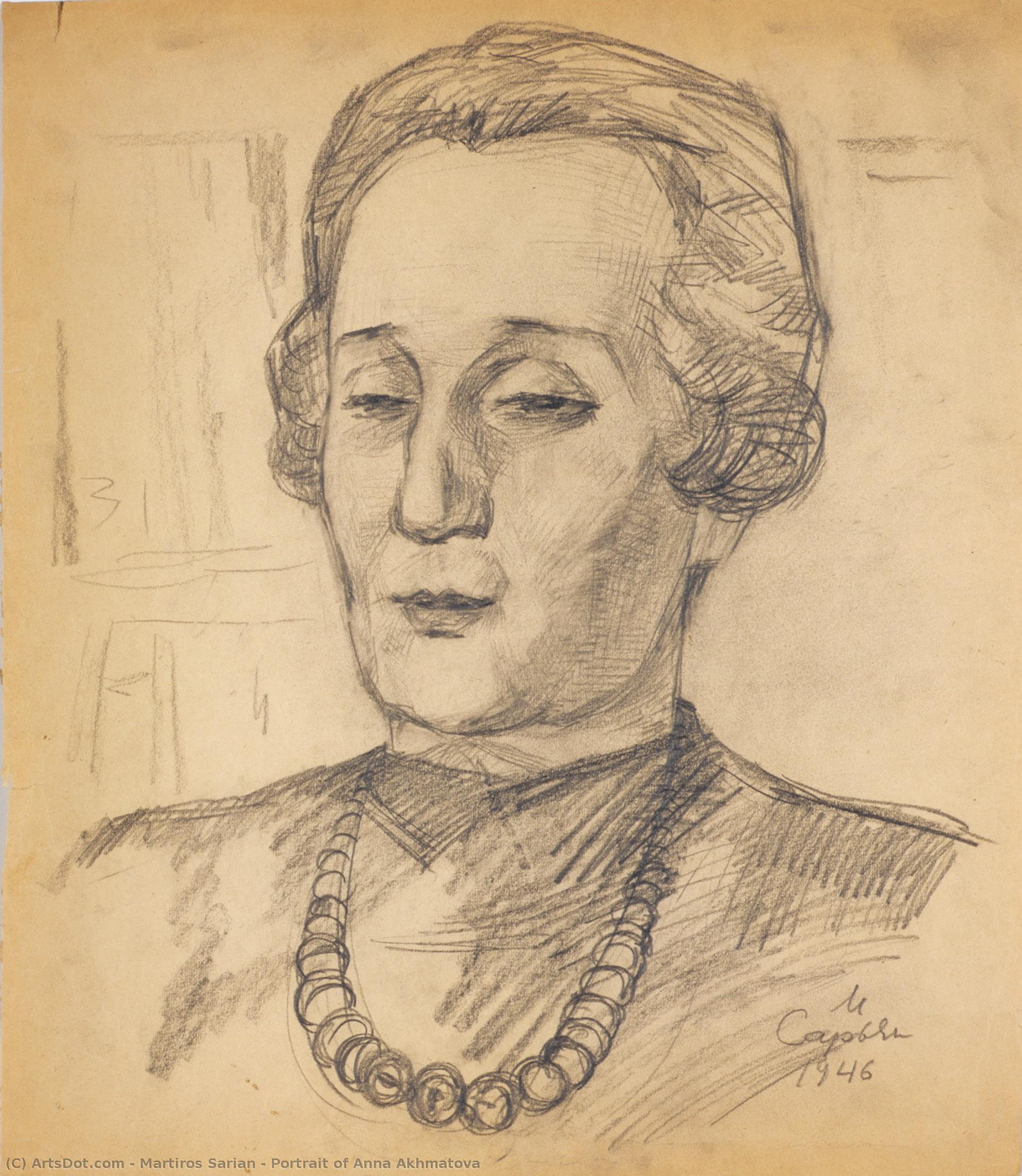 Portrait Of Anna Akhmatova — Martiros Sarian