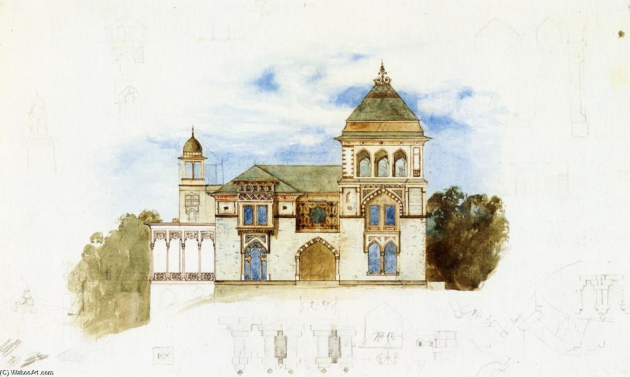 Southwest Facade, Olana — Frederic Edwin Church