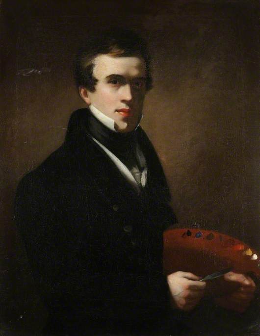 Self Portrait In Oil — John Scarlett Davis
