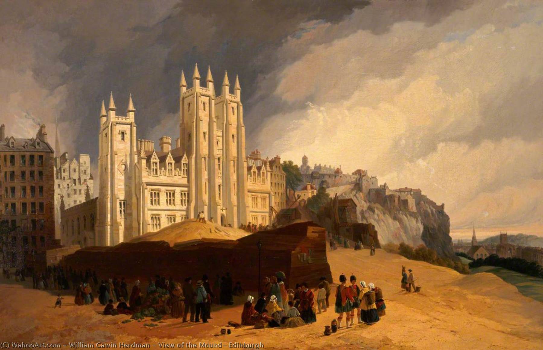 View Of The Mound, Edinburgh — William Gawin Herdman
