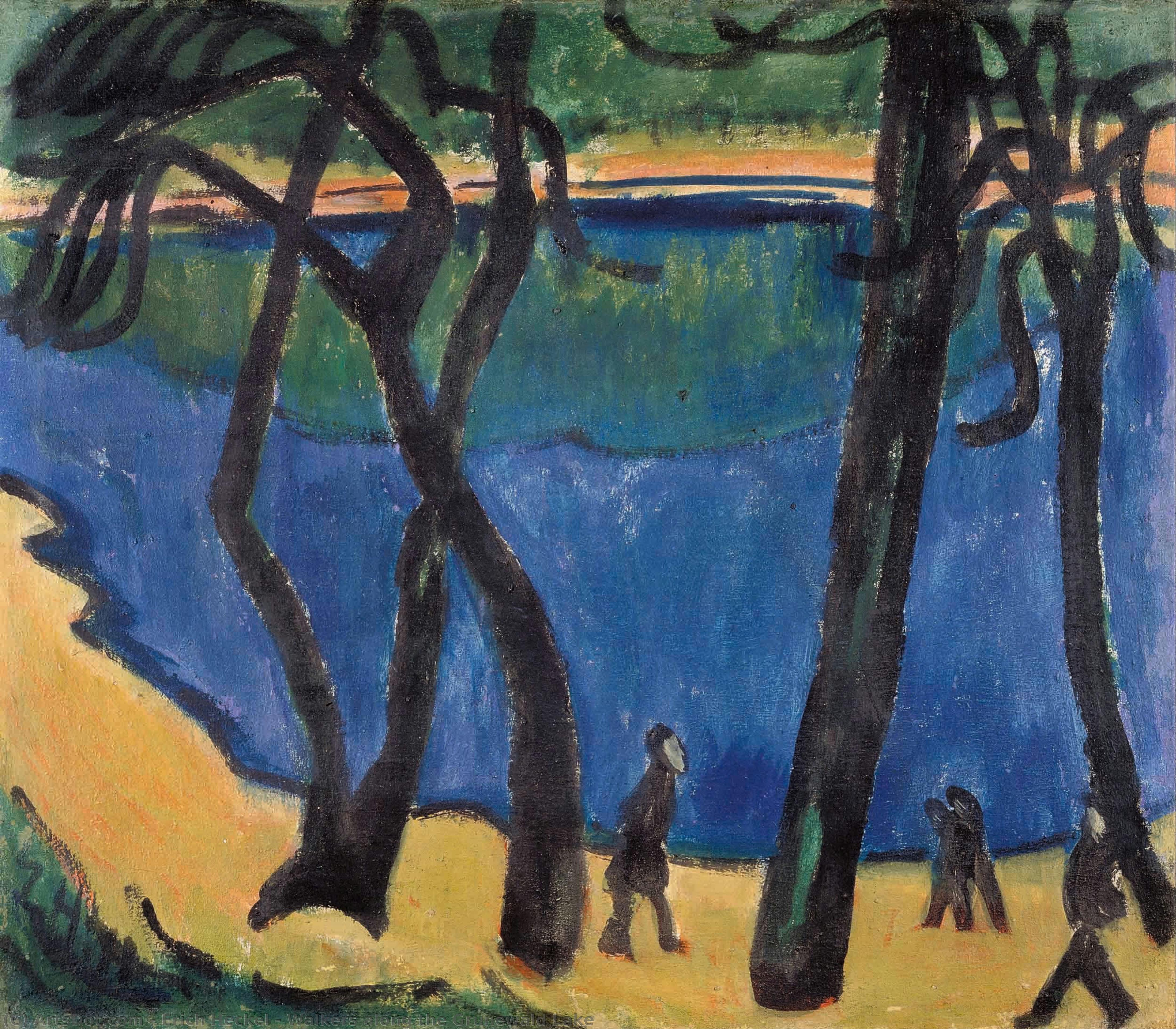 Walkers Along The Grunewald Lake — Erich Heckel