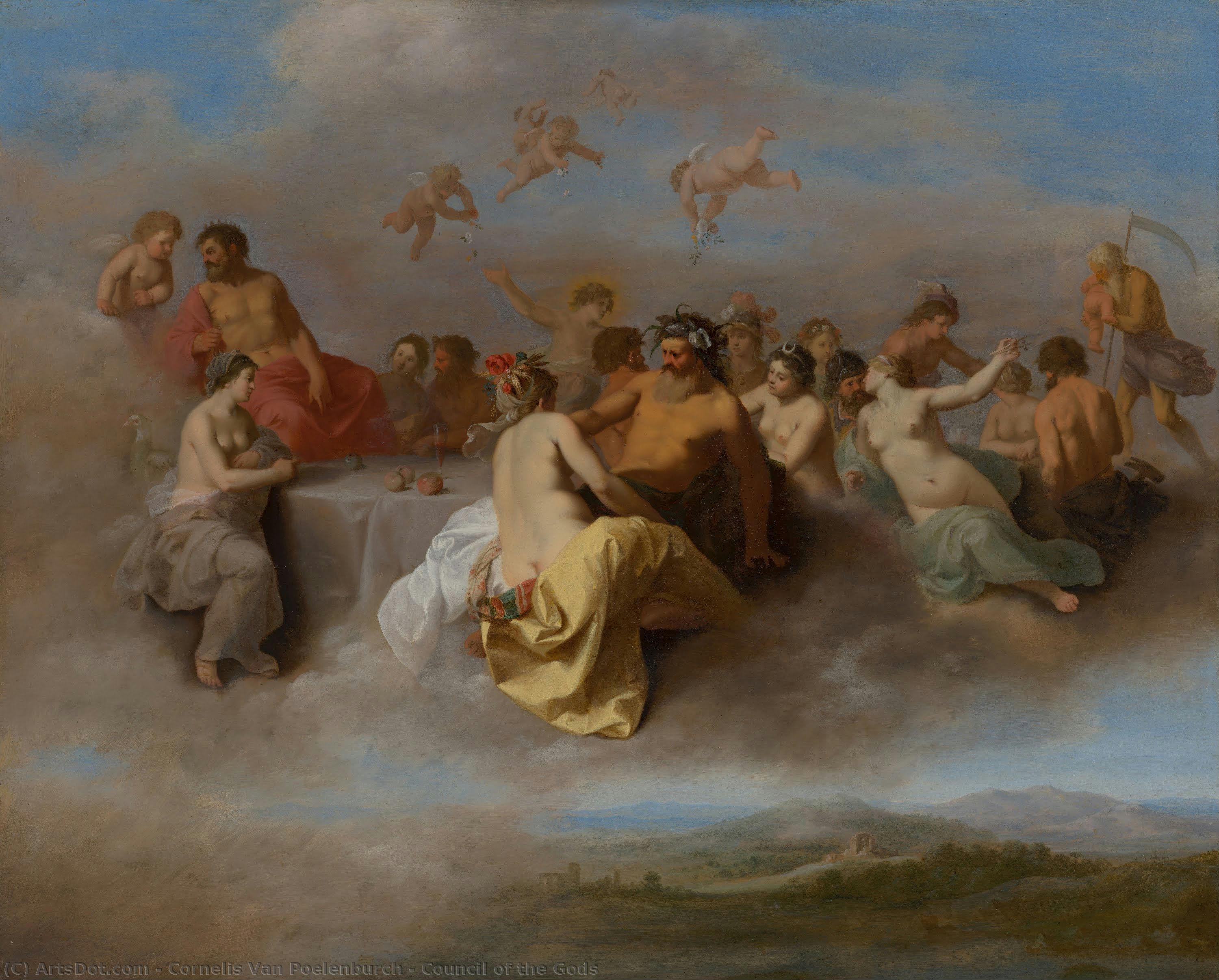 Council Of The Gods — Cornelis Van Poelenburgh