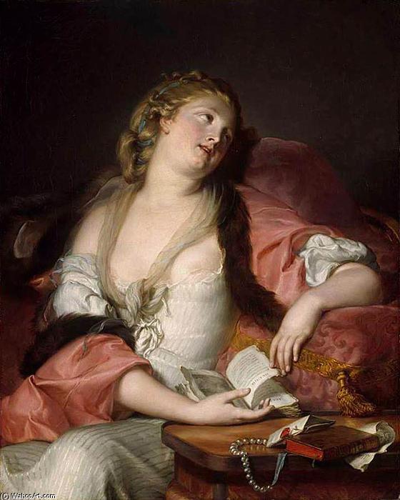 Lady Reading The Letters Of Heloise And Abélard — Bernard D'agesci (augustin Bernard)