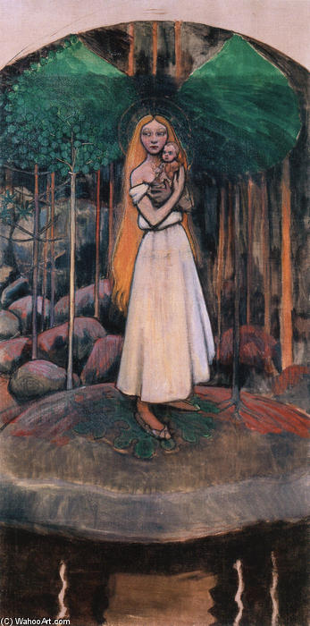Marjatta And The Christ Child — Akseli Gallen-kallela