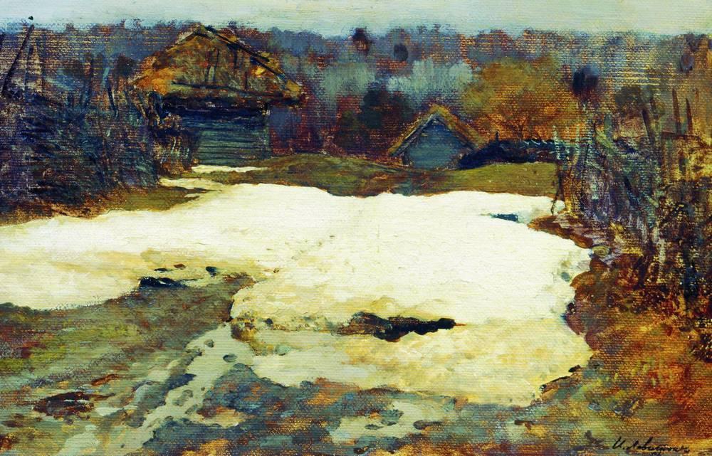 The Last Snow. Village Savvinskaya. — Isaak Ilyich Levitan