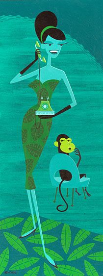The Green Phone — Josh Agle (shag)