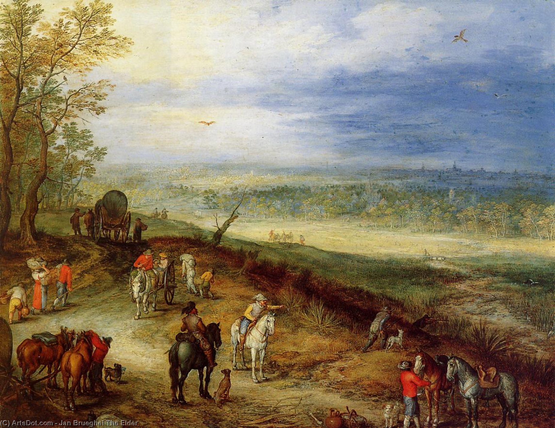 Immense Landscape With Travellers — Jan Brueghel The Elder