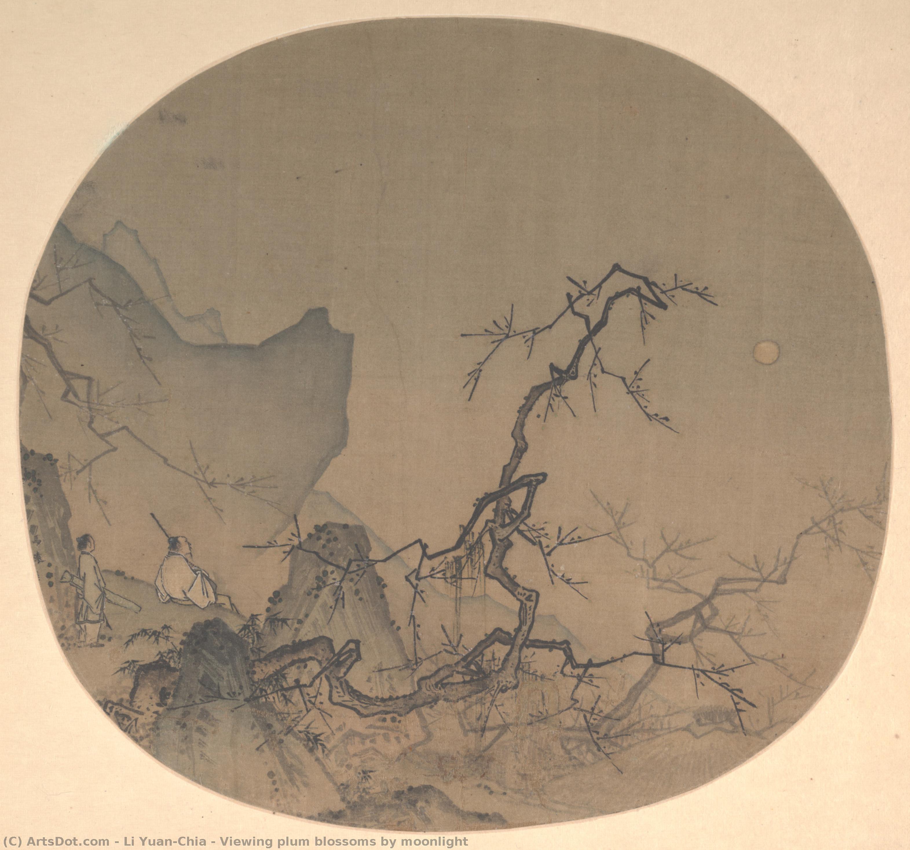 Viewing Plum Blossoms By Moonlight — Li Yuan-chia