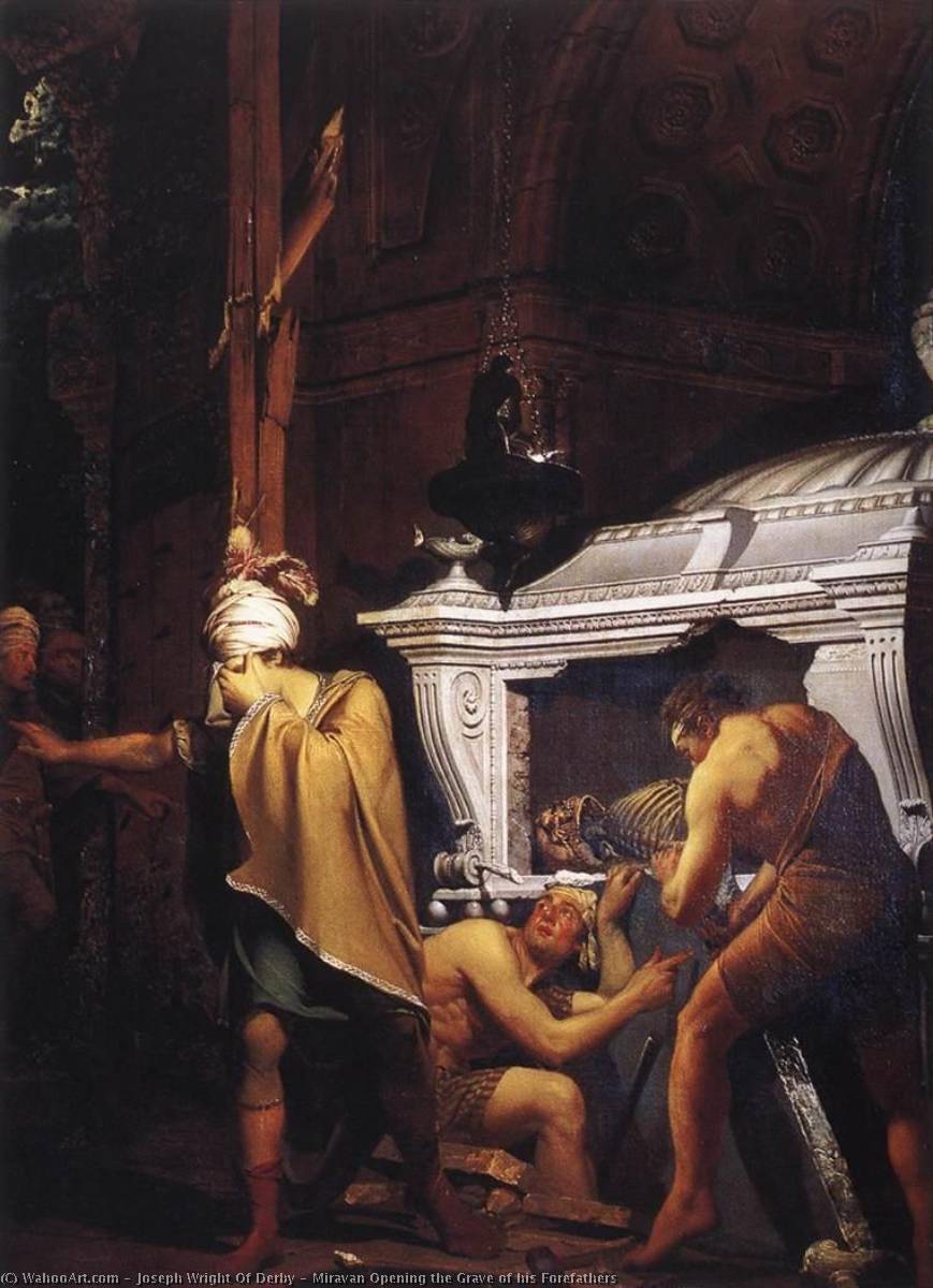 Miravan Opening The Grave Of His Forefathers — Joseph Wright Of Derby
