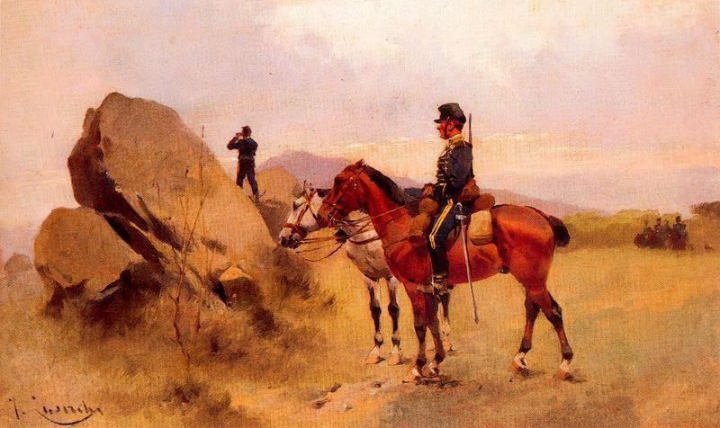 Horse Figure And Landscape — Josep Cusachs I