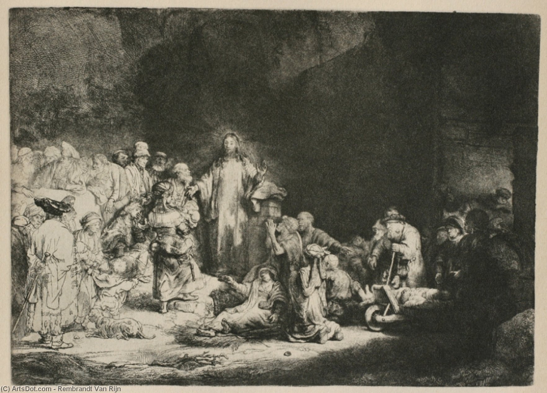 Jesus Healing The Sick — Rembrandt Van Rijn