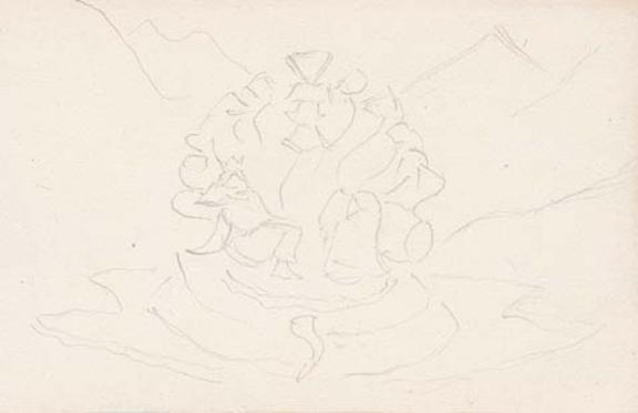 Cursory Sketch Of Serpent For ''nagarjuna, The Conqueror'' — Nicholas Roerich