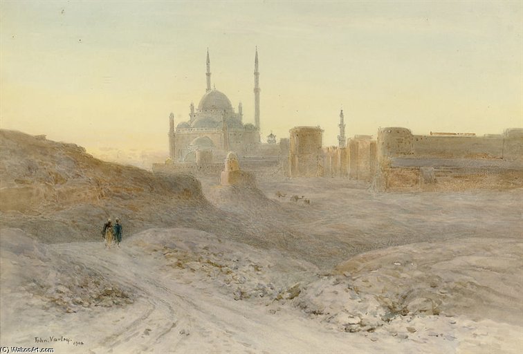 The Citadel And Mosque Of Mehemet-ali Of The Desert — John Varley Ii (the Younger)