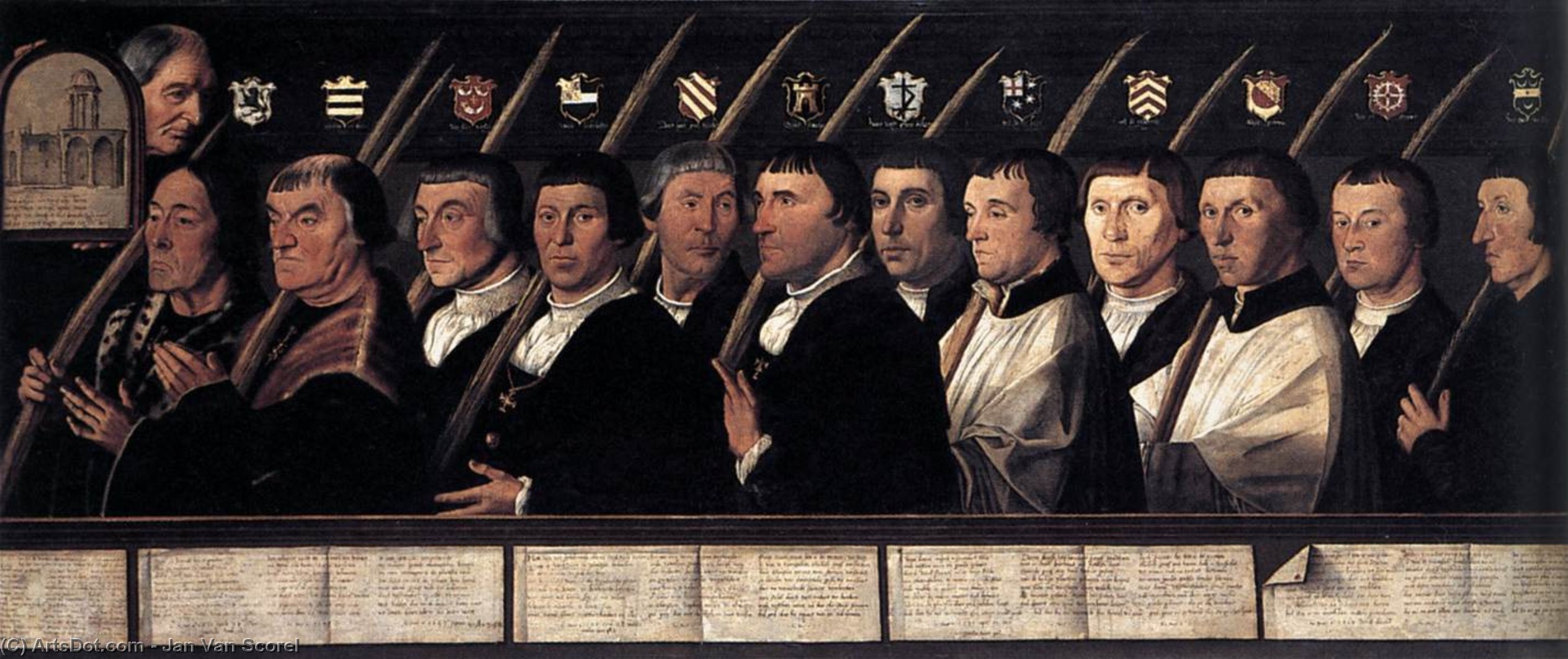 12 Members Of The Haarlem Brotherhood Of Jerusalem Pilgrims — Jan Van Scorel