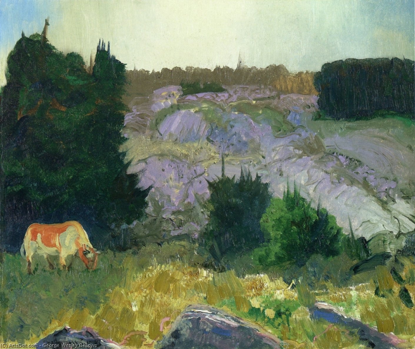 Edge Of The Pasture - Glow Of The Sun — George Wesley Bellows