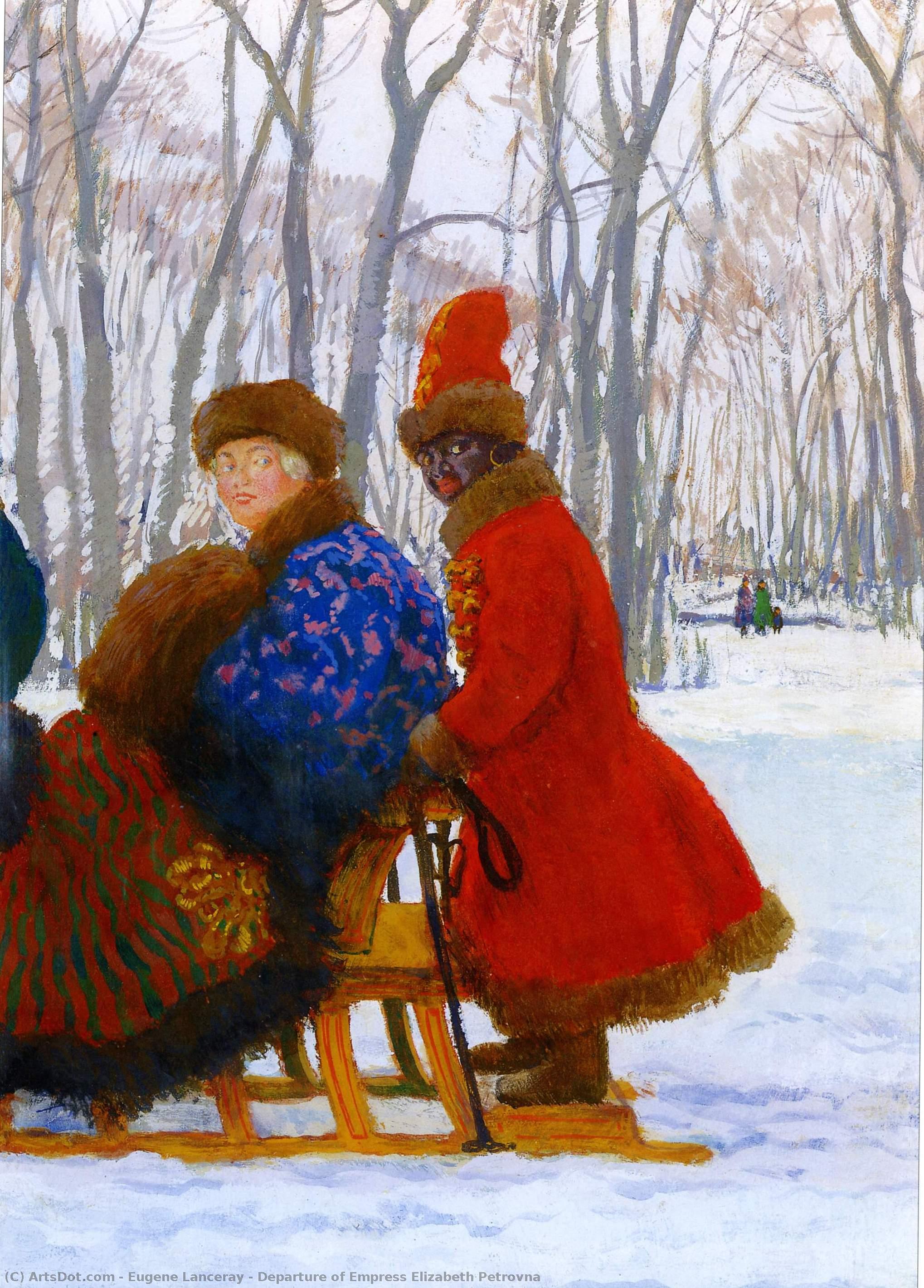 Departure Of Empress Elizabeth Petrovna — Evgeny Yevgenyevich Lanceray