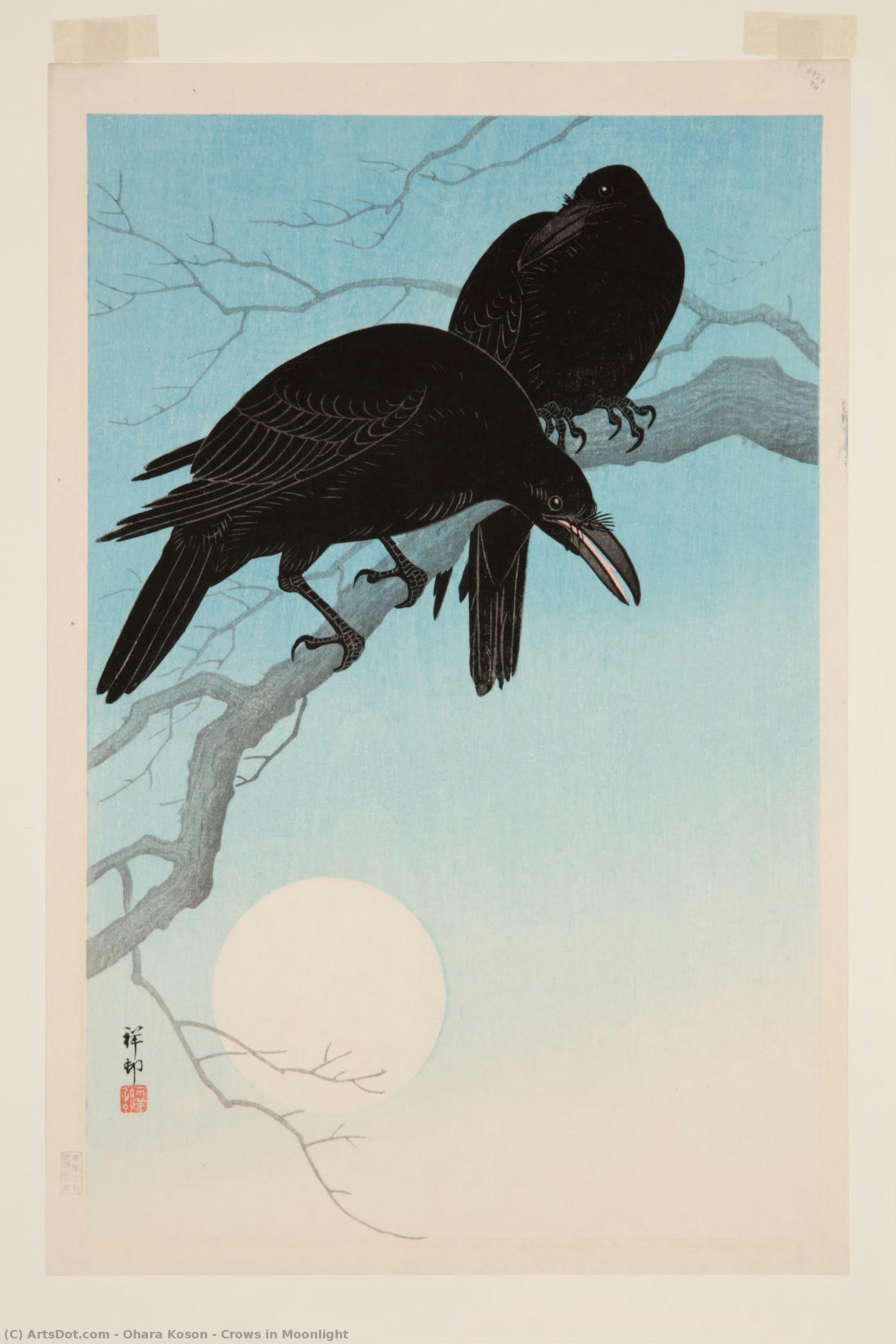 Crows In Moonlight — Ohara Koson