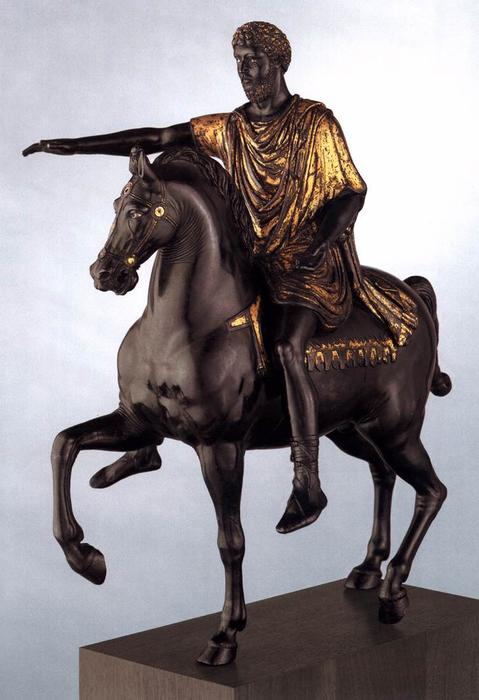 Equestrian Statuette Of Marcus Aurelius — Pier Jacopo Alari Bonacolsi (antico)