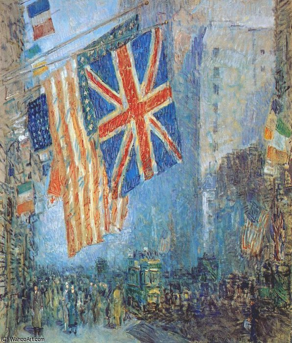 The Union Jack, April Morning — Frederick Childe Hassam