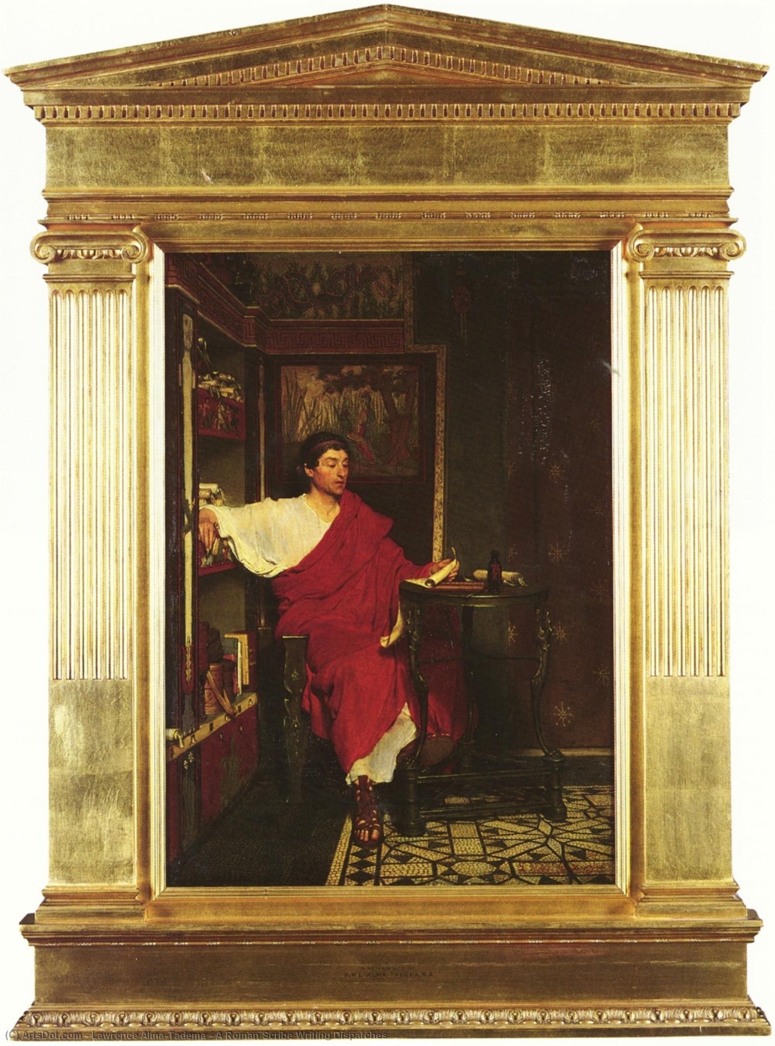 A Roman Scribe Writing Dispatches — Lourens Alma Tadema