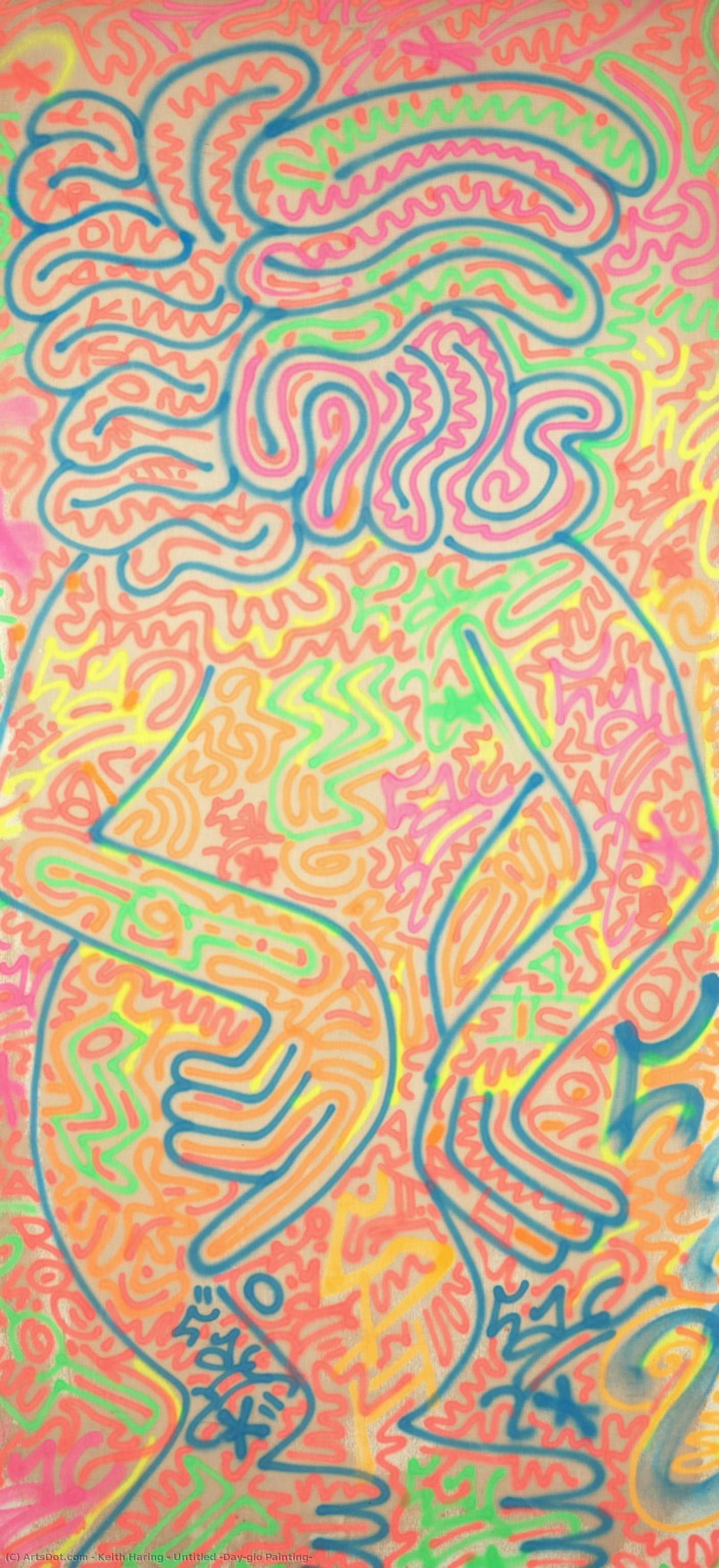 Untitled (day-glo Painting) — キース・ヘアリング