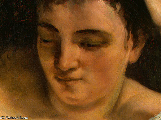 A Young Woman Reading (detalj - ) — Gustave Courbet