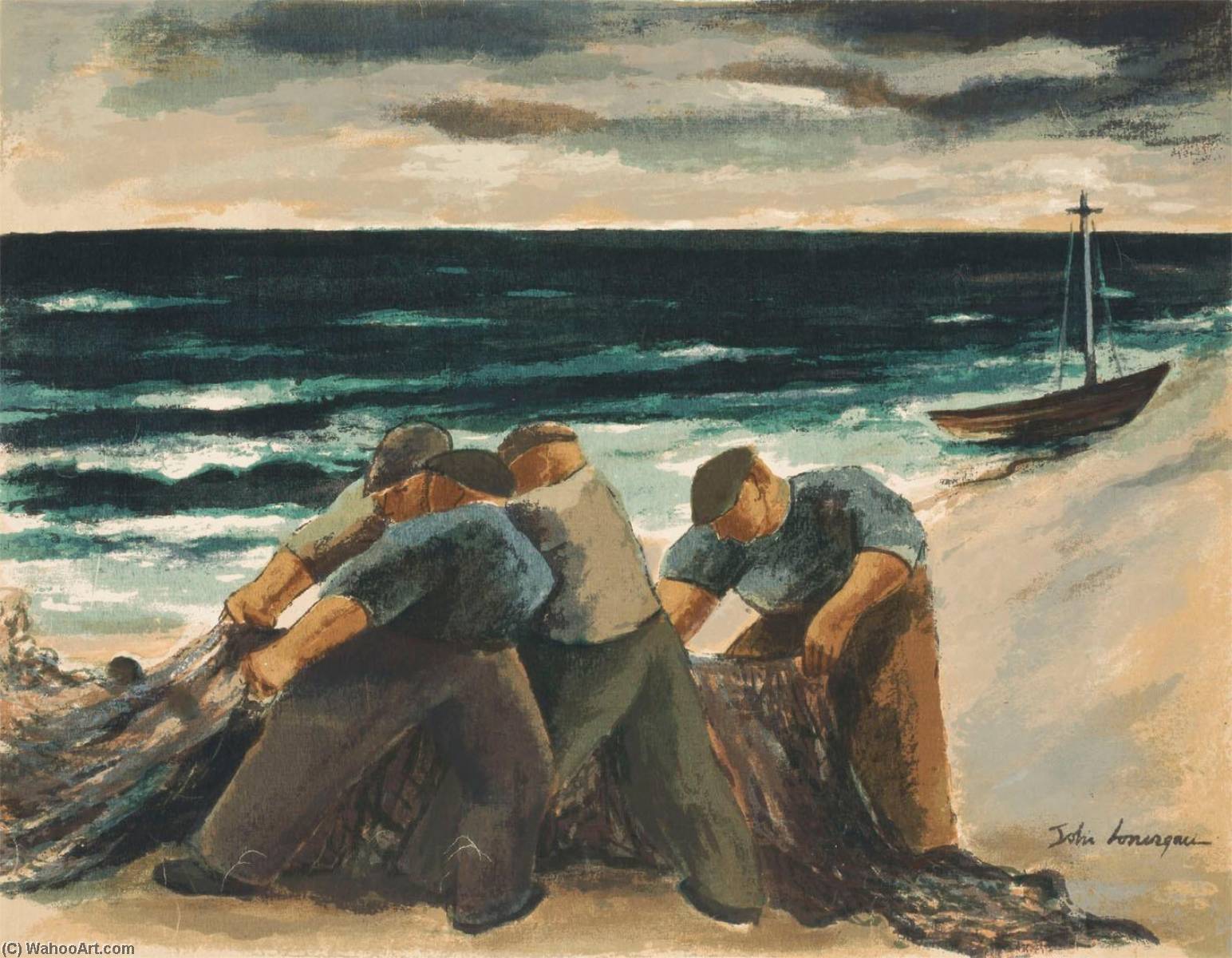 Fisherman With Net — John Lonergan