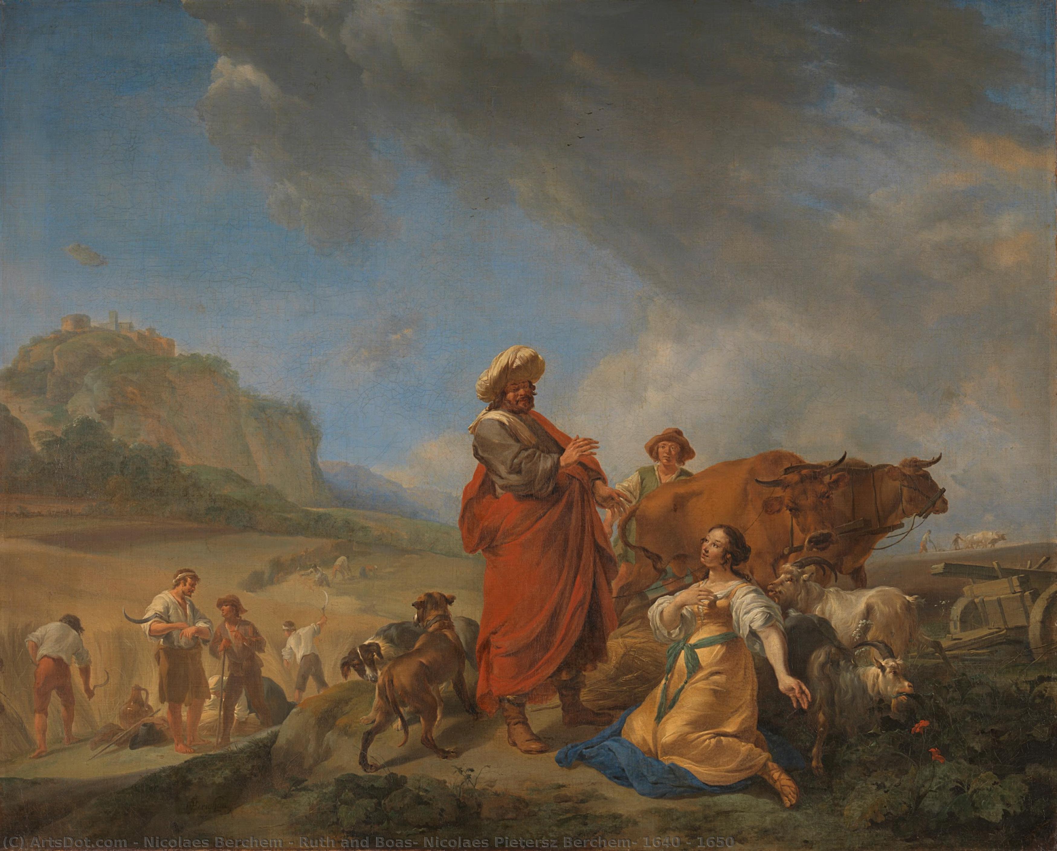 Ruth And Boas, Nicolaes Pietersz Berchem, 1640 - 1650 — Nicolaes Berchem