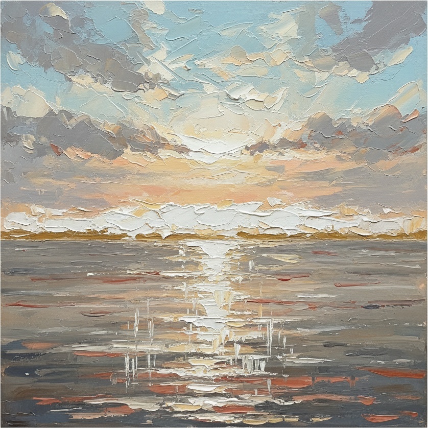 Ätherischer Horizont: Eine Meditative Studie Von Strahlendem Licht Und Skulpturalem Himmel — Christian Noiret