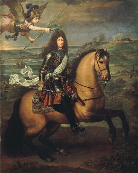 Louis Xiv À Cheval Couronné Par La Victoire — Pierre Mignard