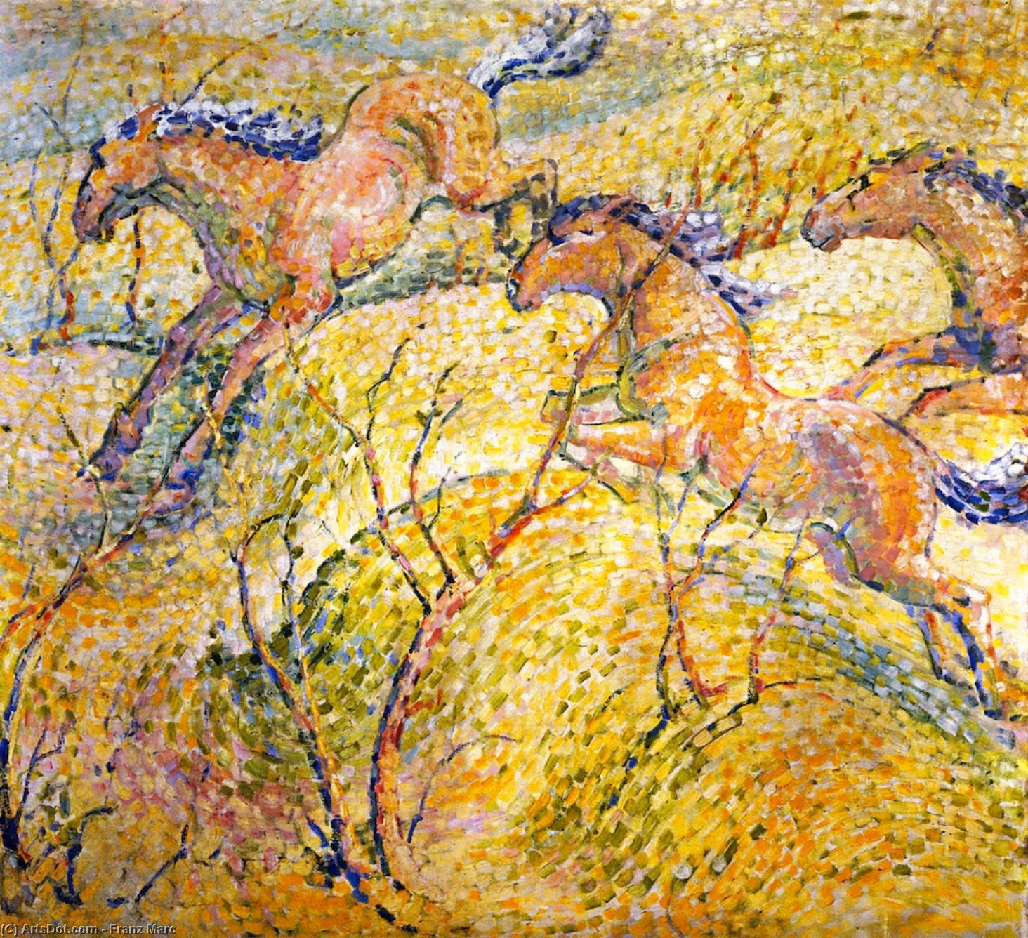 Jumping Horses — Франц Марк