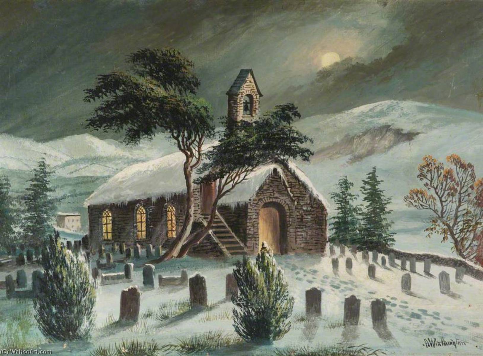Llanychaiarn Church Near Aberystwyth — Alfred Worthington