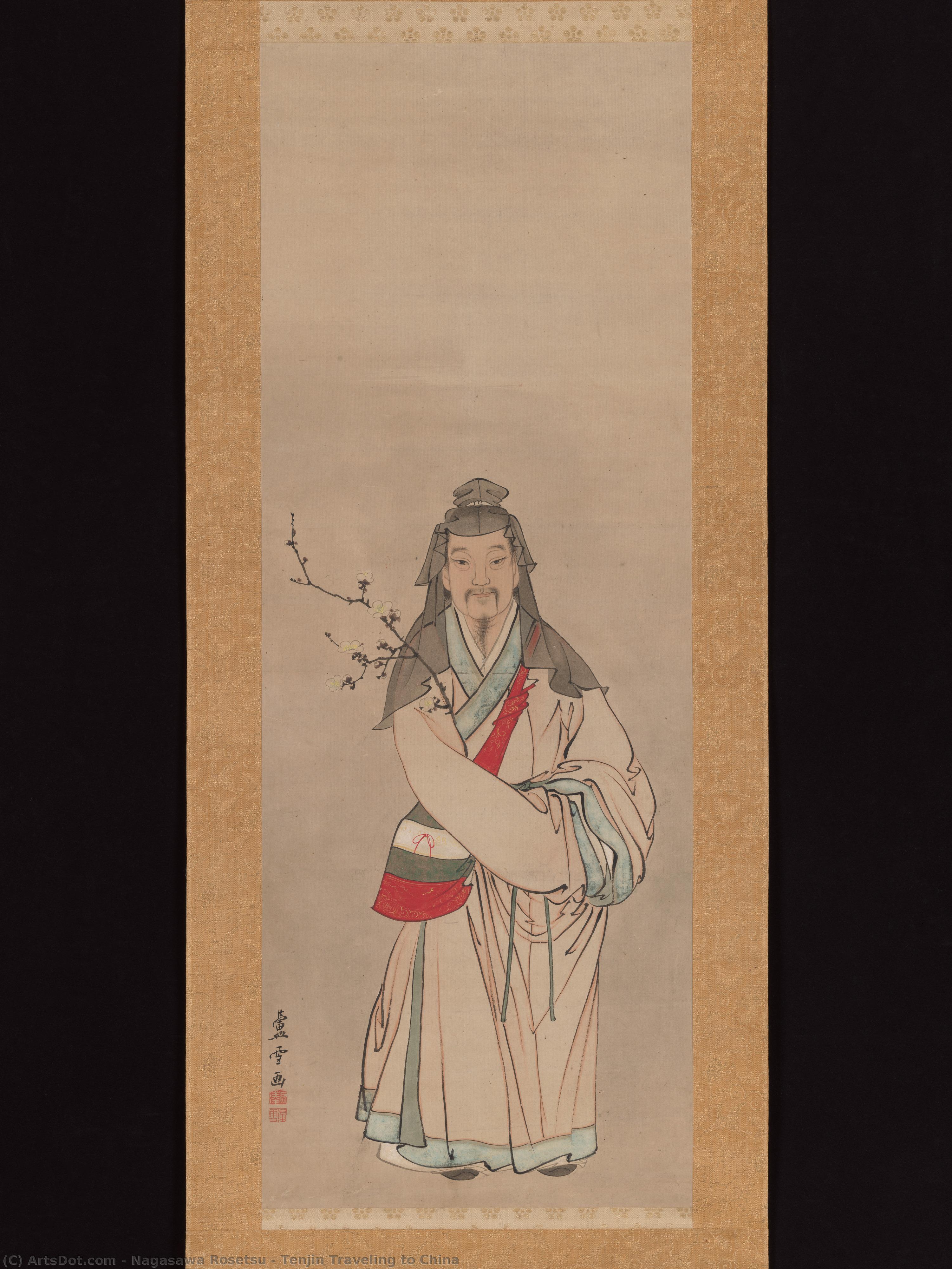 Tenjin Traveling To China — Nagasawa Rosetsu