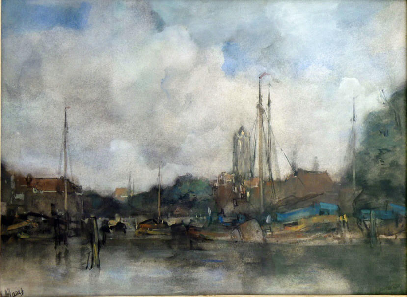 View Of The New Port At The Zuid Kolk In Delft — ヤコブ・マリス