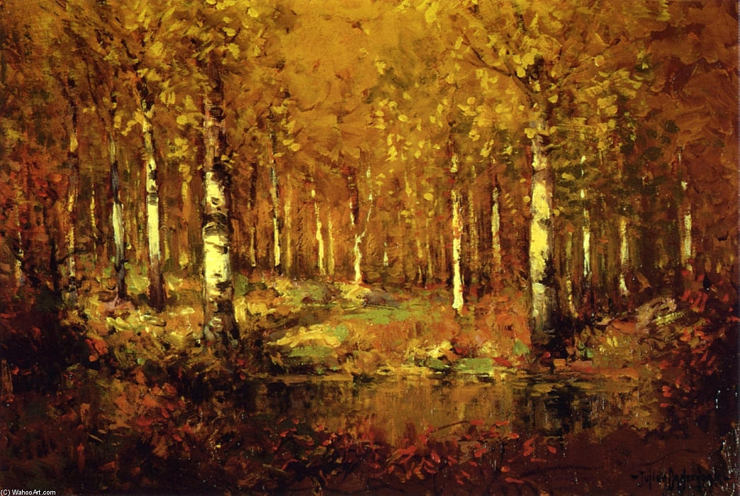 Autumn Birches, Central Park — Robert Julian Onderdonk