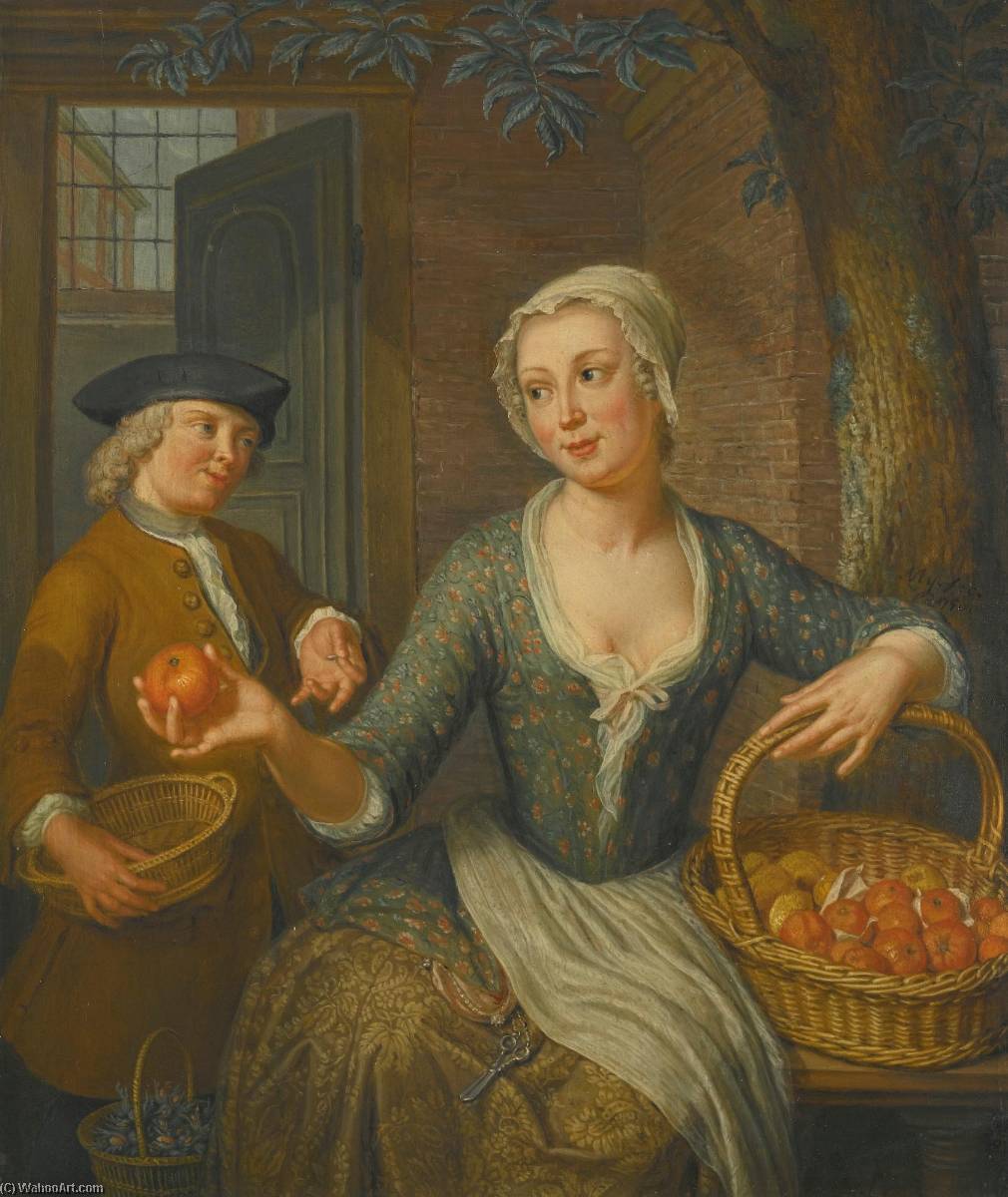 A Young Girl Selling Oranges — Hieronymus Van Der Mij