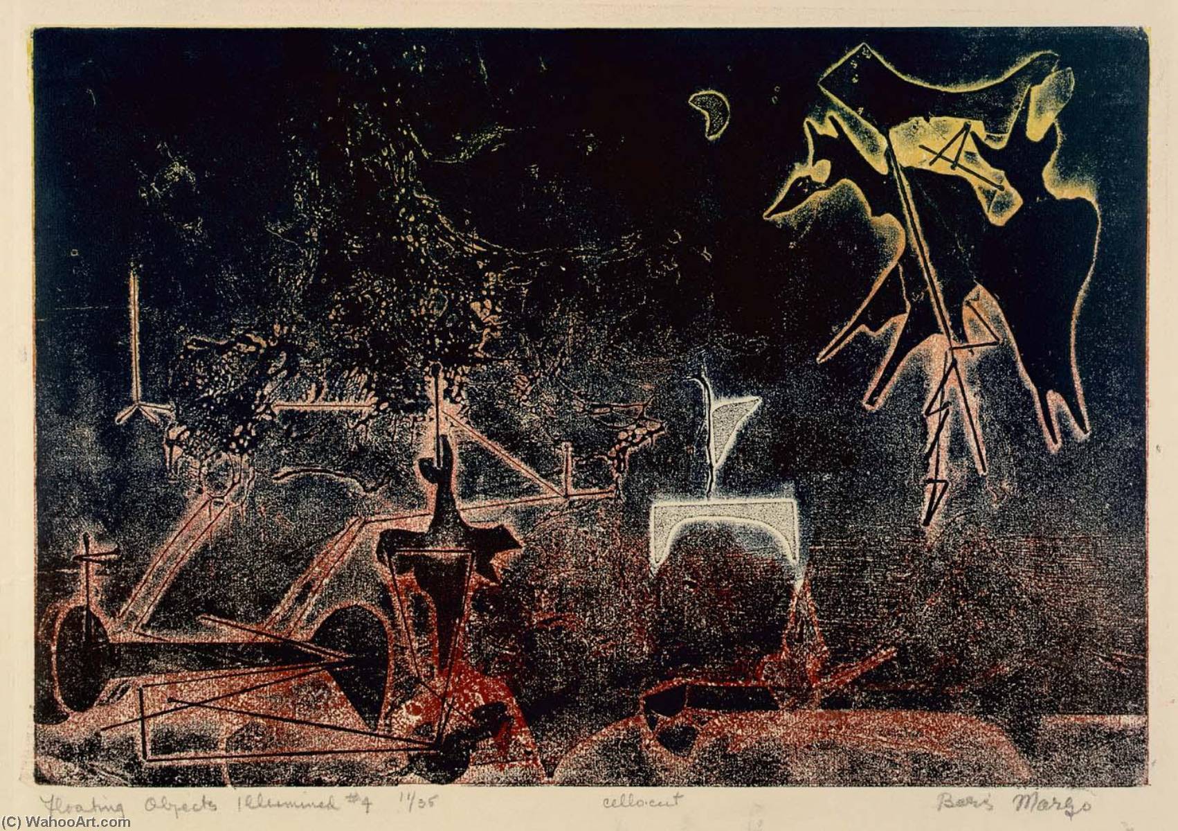 Floating Objects Illumined 4, From The Portfolio No. 1 — Boris Margo