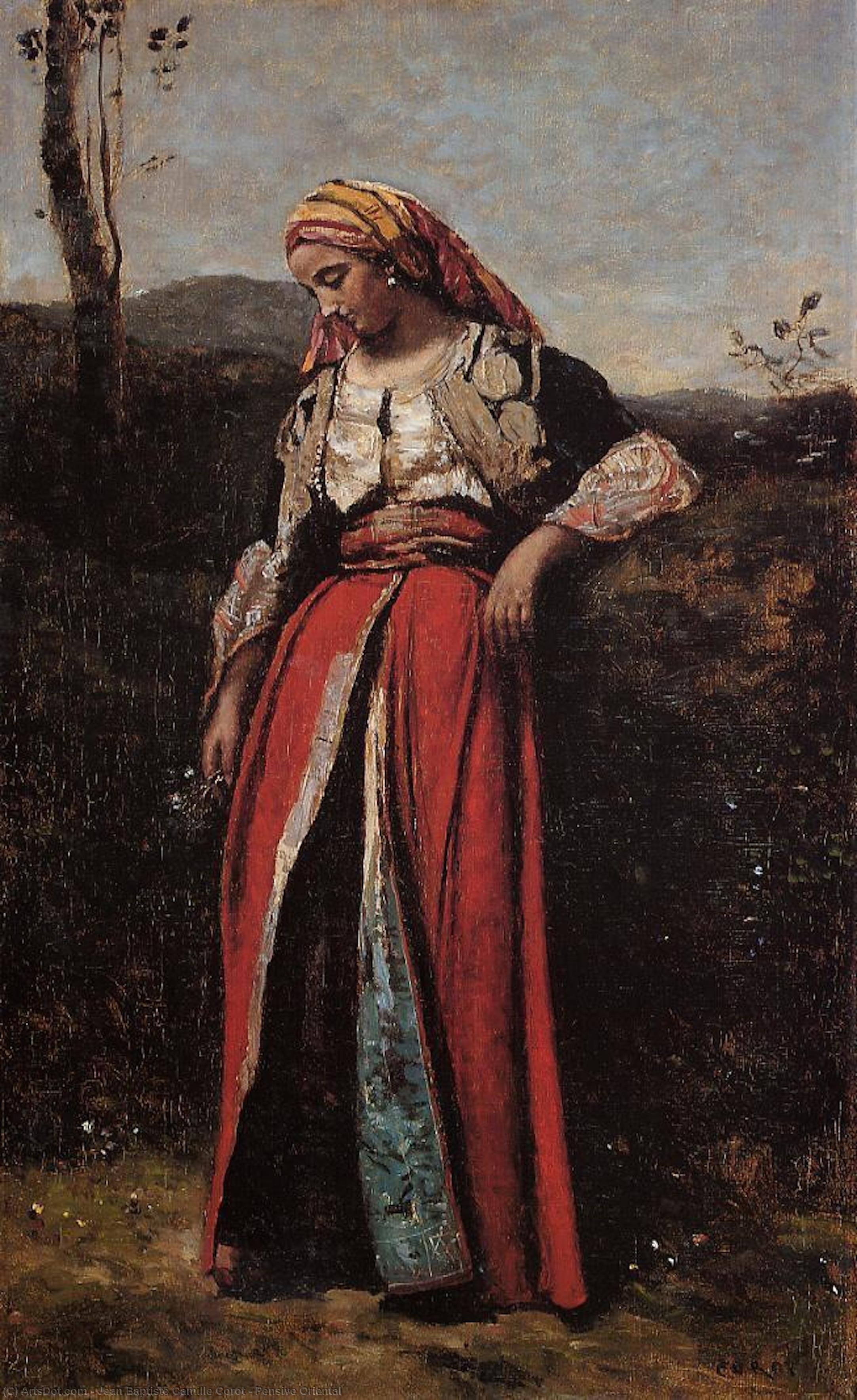 Oriental Pensativa — Jean-baptiste-camille Corot