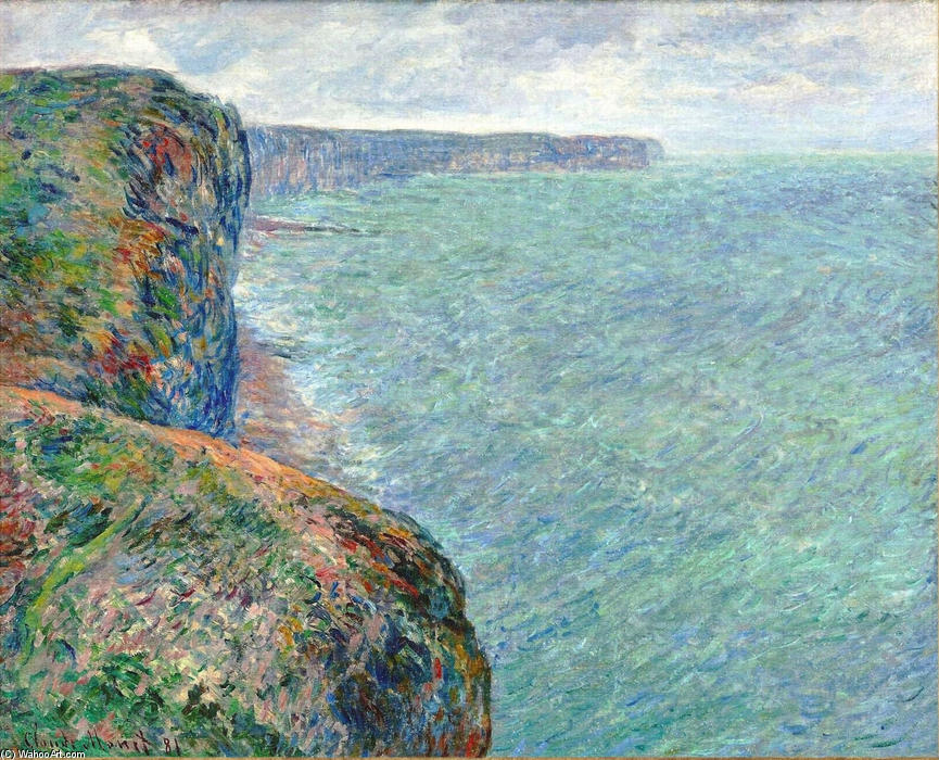 Das Meer Gesehen Von Den Klippen Von Fécamp — Claude Monet