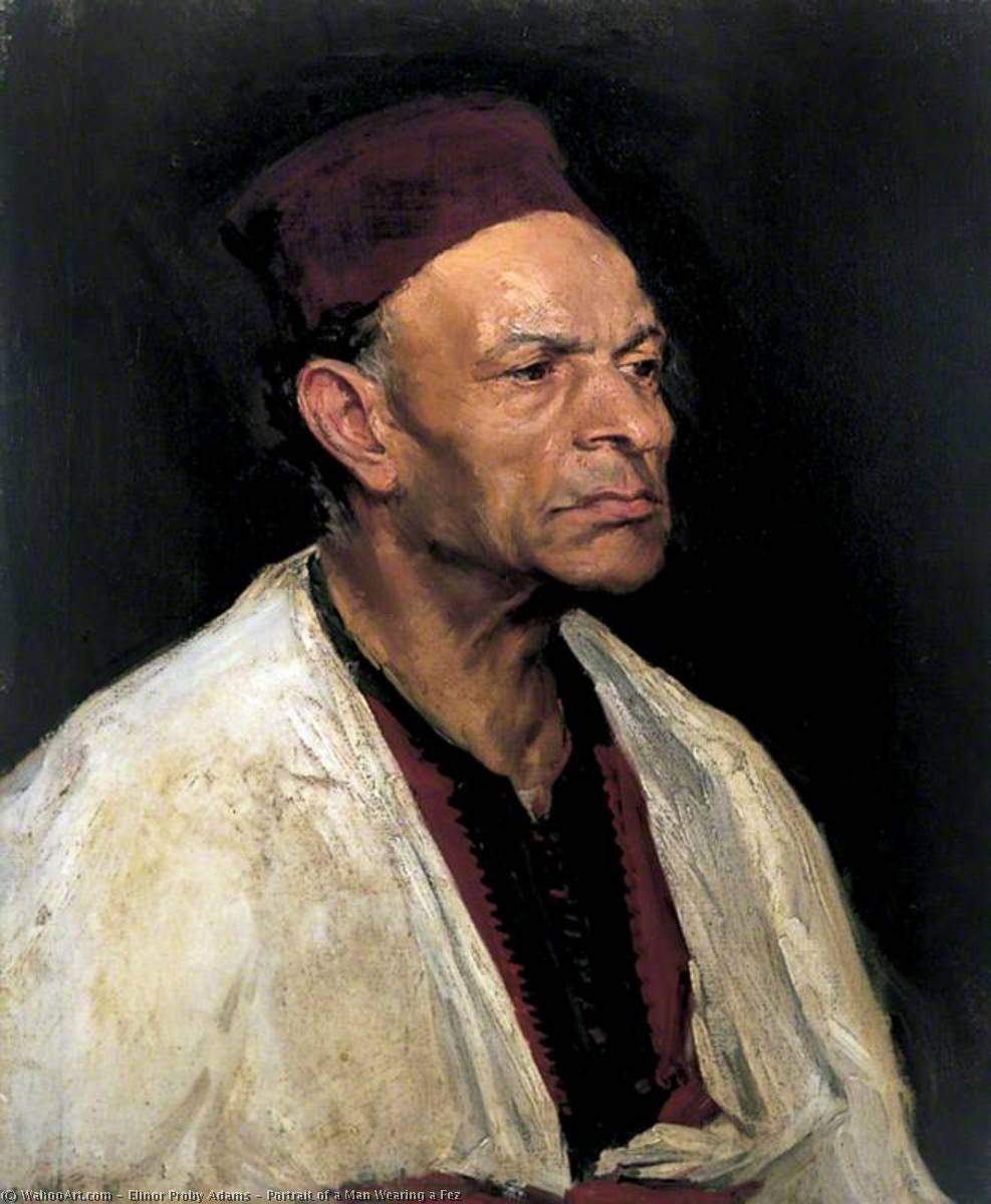 Portrait Of A Man Wearing A Fez — Elinor Proby Adams